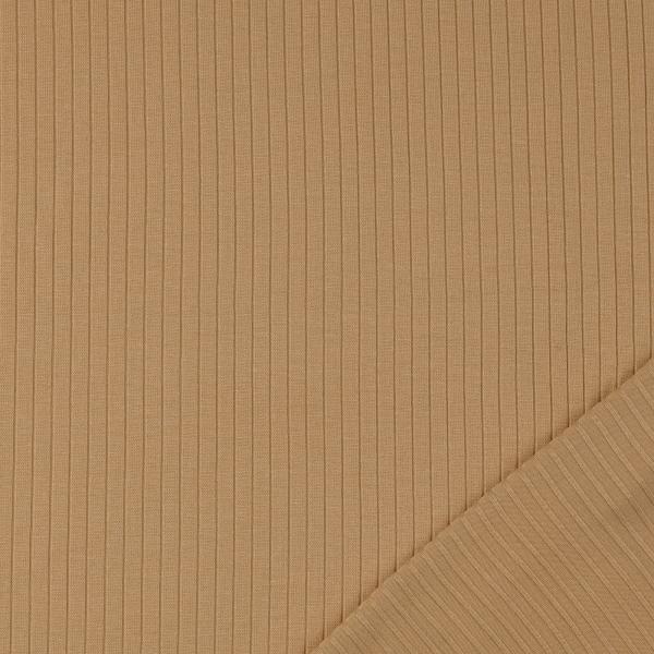 Rippenjersey - uni, beige